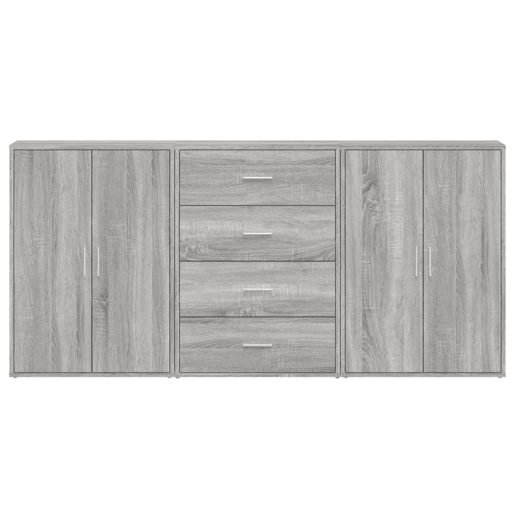 Aparadores - Bufetes - Móveis de apoio 3 pcs 60x31x84 cm derivados madeira cinzento sonoma pt5324