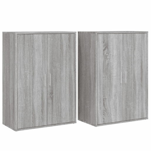 Aparadores - Bufetes - Móveis de apoio 2 pcs 60x31x84 cm derivados madeira cinzento sonoma pt5198
