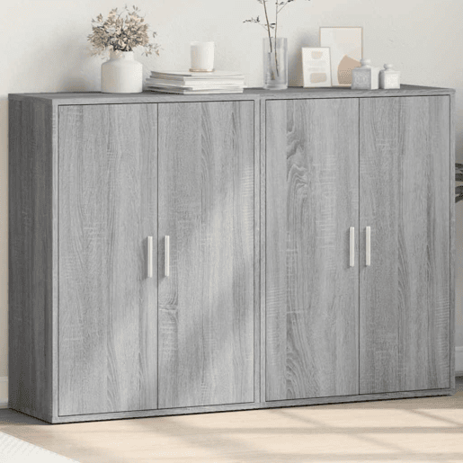 Aparadores - Bufetes - Móveis de apoio 2 pcs 60x31x84 cm derivados madeira cinzento sonoma pt5198