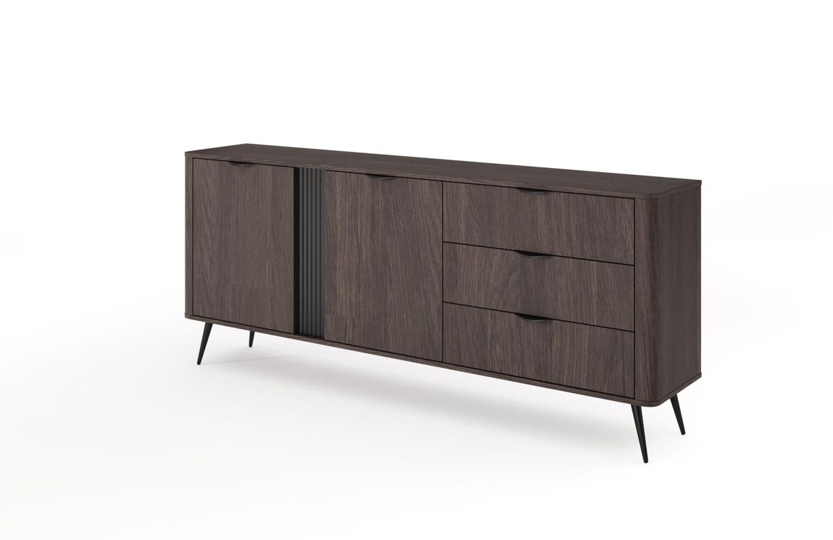 Aparador veris 195x38x81 marrón