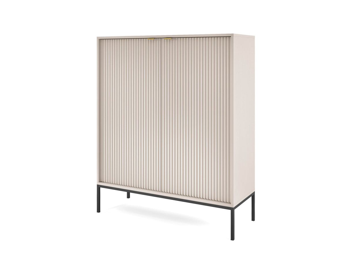 Aparador avon 104x39x125 beige, negro