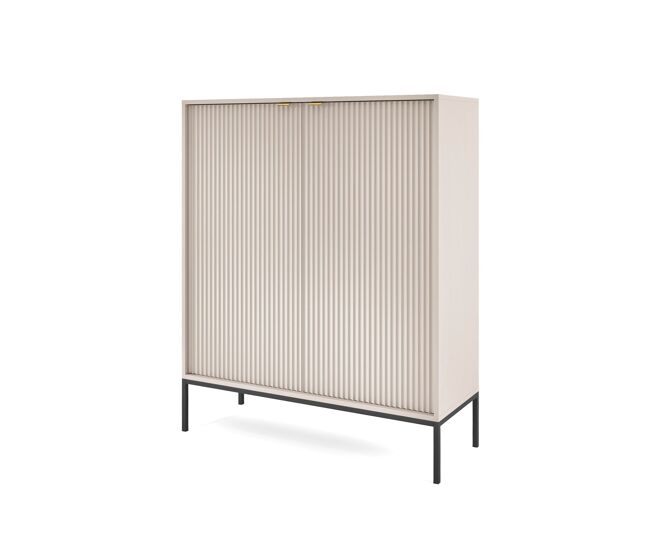 Aparador avon 104x39x125 beige, negro