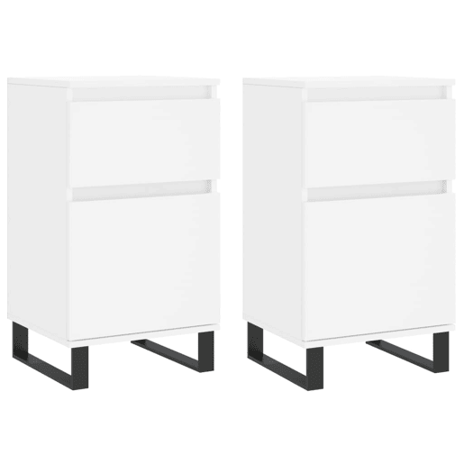 Aparadores - Bufetes - Móveis de apoio 2 pcs 40x35x70 cm derivados de madeira branco pt5173 Aparadores - Bufetes - Móveis de apoio 2 pcs 40x35x70 cm derivados de madeira branco pt5173