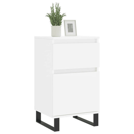 Aparadores - Bufetes - Móveis de apoio 2 pcs 40x35x70 cm derivados de madeira branco pt5173 Aparadores - Bufetes - Móveis de apoio 2 pcs 40x35x70 cm derivados de madeira branco pt5173