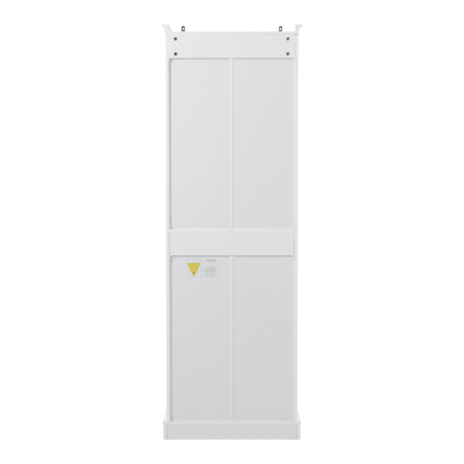 Armário alto de casa de banho 60x40x180 cm - 2 gavetas, prateleiras ajustáveis, fecho suave - branco