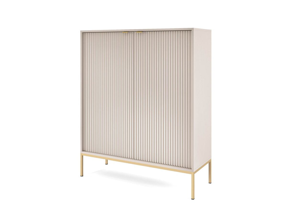Aparador avon 104x39x125 beige, dorado
