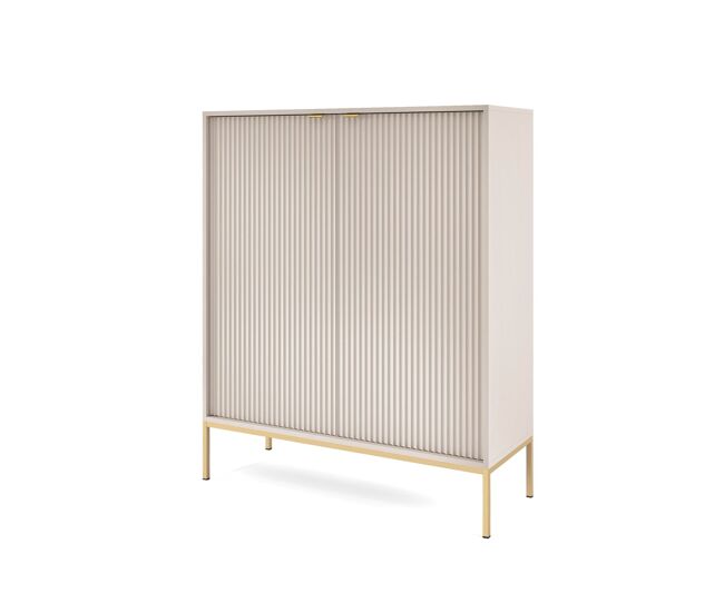 Aparador avon 104x39x125 beige, dorado