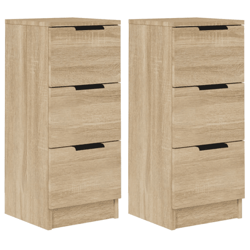 Aparadores - Bufetes - Móveis de apoio 2pcs 30x30x70 cm madeira processada carvalho sonoma pt5159