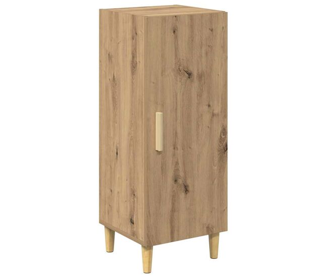Aparador - mueble de almacenamiento roble artesanal 34,5 x 34 x 90 cm madera de ingeniería es4873