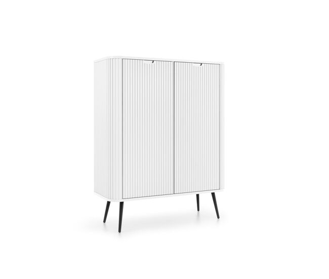 Aparador zova 103x39x129 blanco, negro