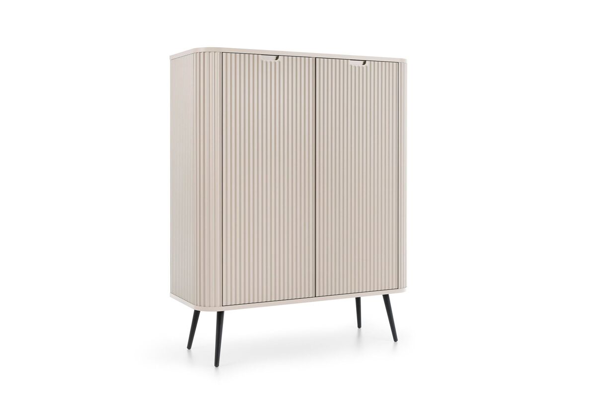 Aparador zova 103x39x129 beige, negro