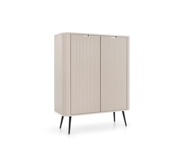 Aparador zova 103x39x129 beige, negro