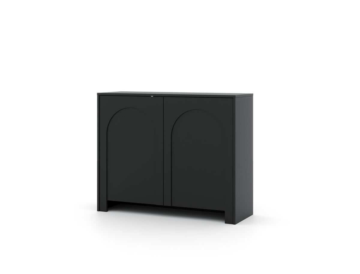 Aparador arco 100x35x81 negro, dorado