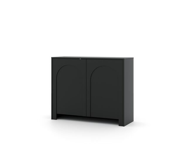 Aparador arco 100x35x81 negro, dorado