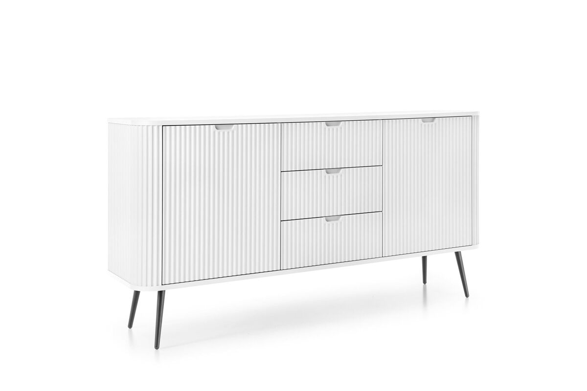 Aparador zova 168x39x87 blanco, negro