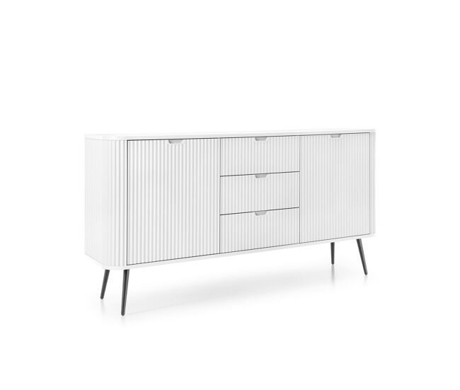 Aparador zova 168x39x87 blanco, negro