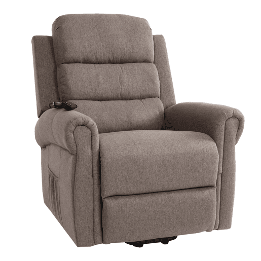 Poltrona relaxante com função reclinável função de massagem com assistência de elevação função de aquecimento tecido cinza escuro 04_0006893