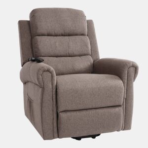Poltrona relaxante com função reclinável função de massagem com assistência de elevação função de aquecimento tecido cinza escuro 04_0006893