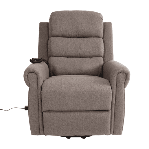 Poltrona relaxante com função reclinável função de massagem com assistência de elevação função de aquecimento tecido cinza escuro 04_0006893