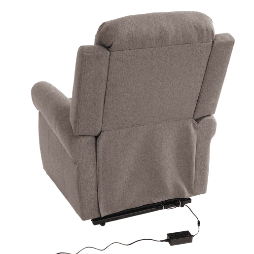 Poltrona relaxante com função reclinável função de massagem com assistência de elevação função de aquecimento tecido cinza escuro 04_0006893