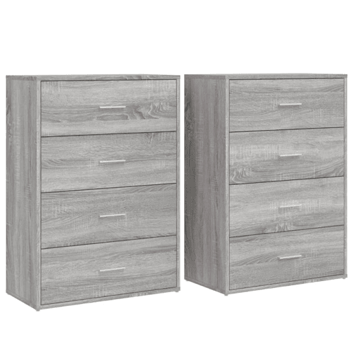 Aparadores - Bufetes - Móveis de apoio 2 pcs 60x31x84 cm derivados madeira cinzento sonoma pt5199