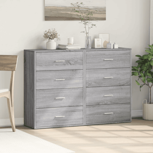 Aparadores - Bufetes - Móveis de apoio 2 pcs 60x31x84 cm derivados madeira cinzento sonoma pt5199