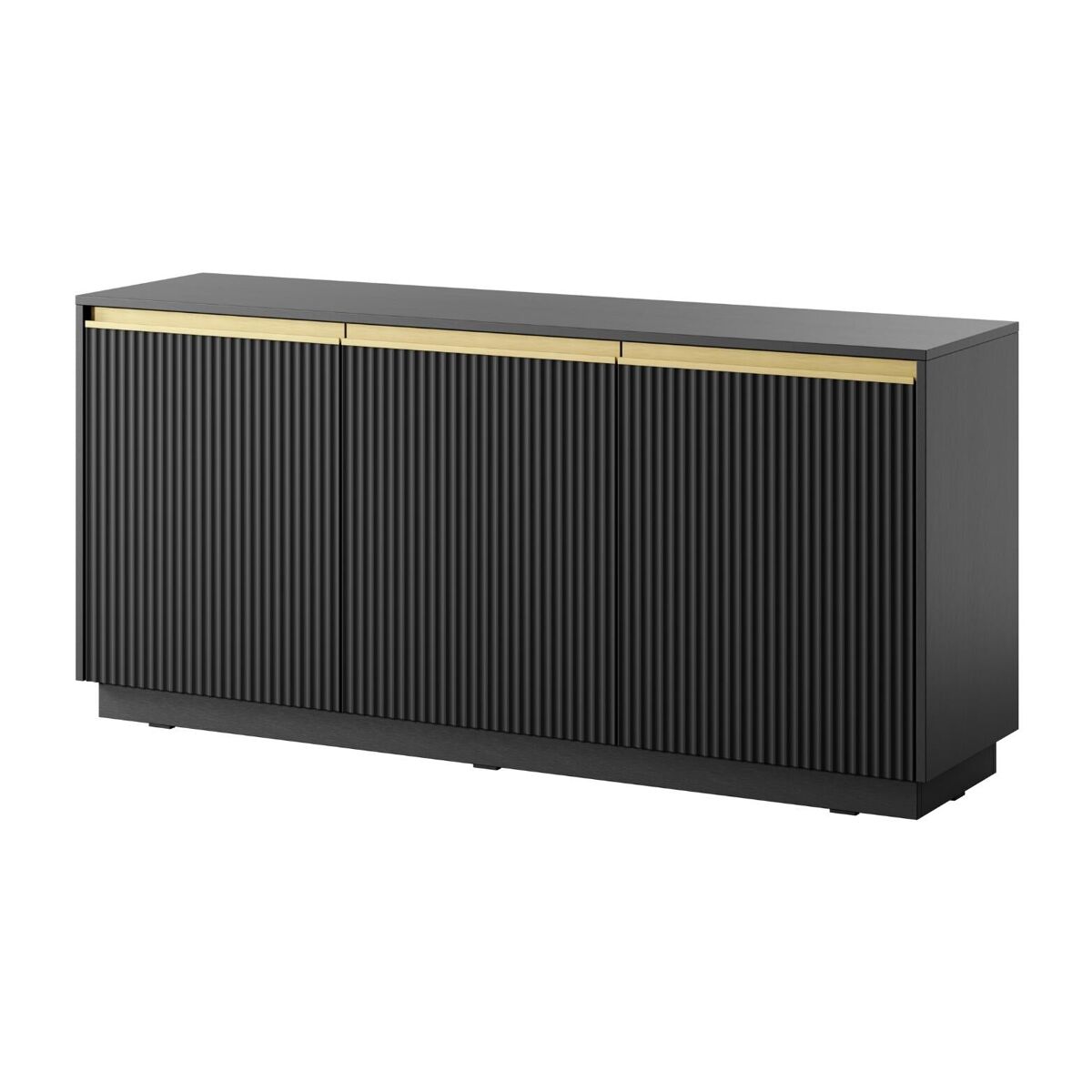 Aparador royal 154x39x72 negro, dorado