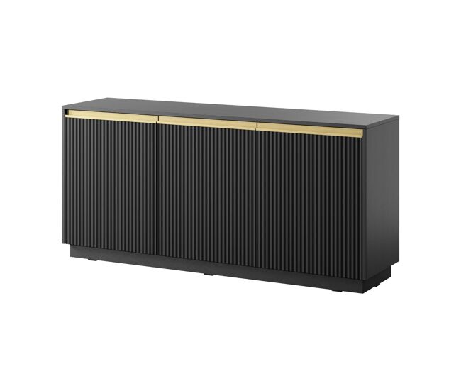 Aparador royal 154x39x72 negro, dorado