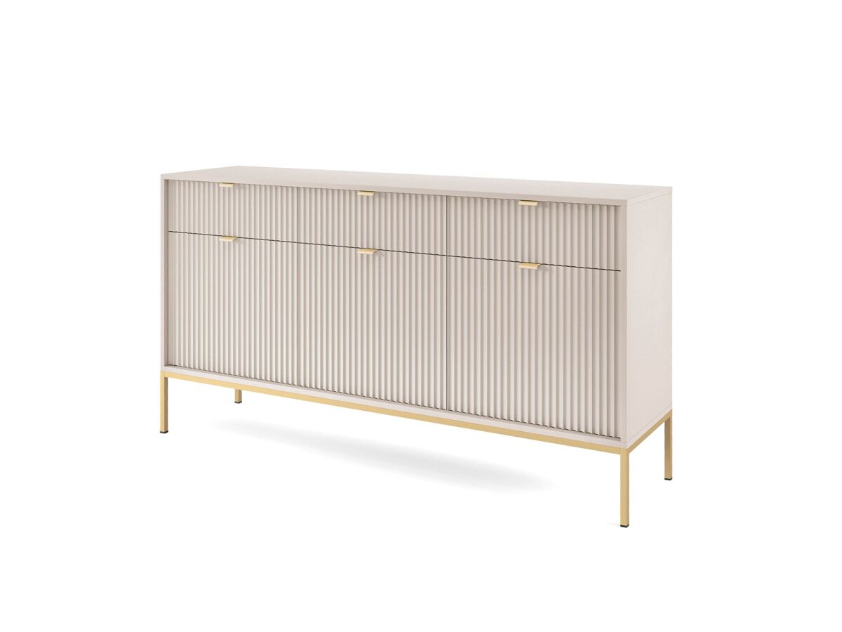 Aparador avon 154x39x83 beige, dorado