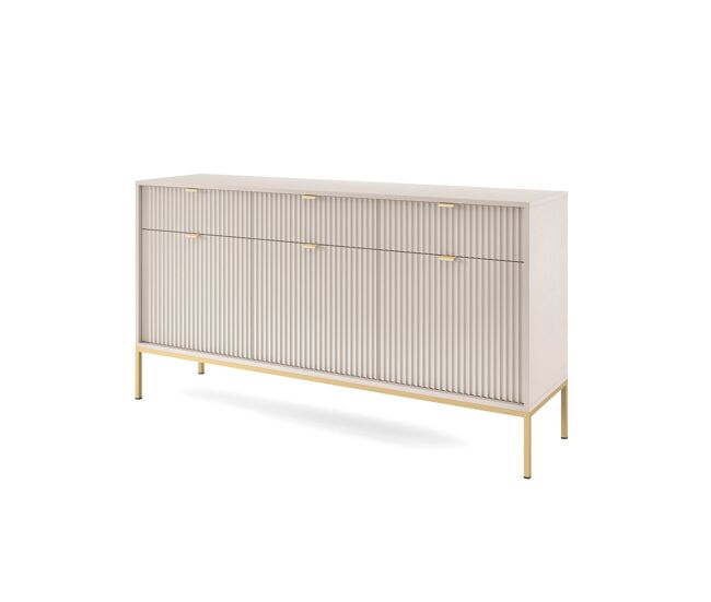 Aparador avon 154x39x83 beige, dorado