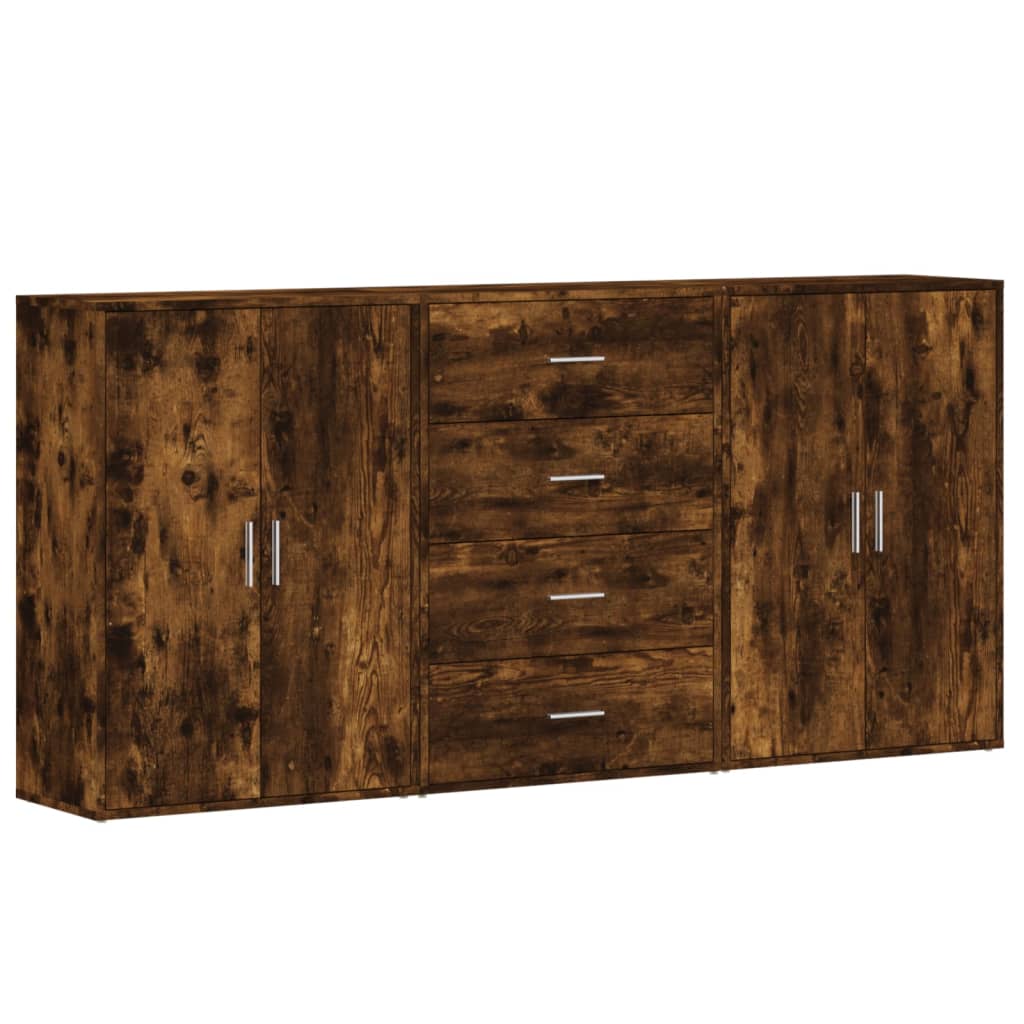 Aparador - Mueble de almacenamiento 3 uds 60 Marrón
