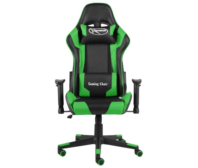 Silla gaming kenssi altura ajustable reclinable verde 123-133x68x69 cm