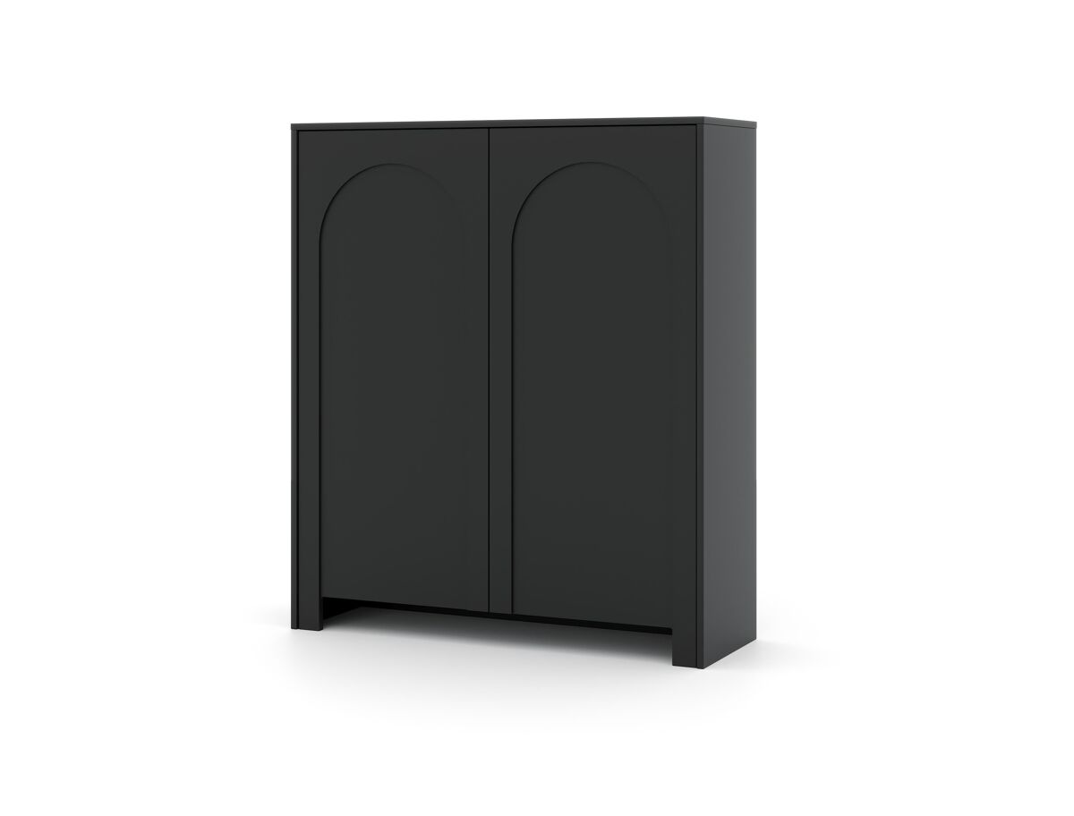 Aparador arco 100x35x117 negro, dorado
