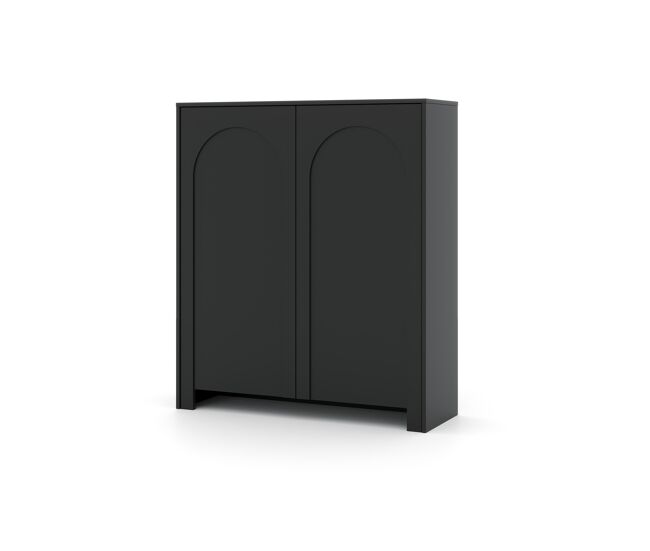 Aparador arco 100x35x117 negro, dorado