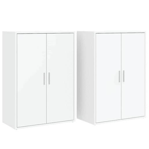 Aparadores - Bufetes - Móveis de apoio 2 pcs 60x31x84 cm derivados de madeira branco pt5262