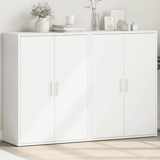 Aparadores - Bufetes - Móveis de apoio 2 pcs 60x31x84 cm derivados de madeira branco pt5262