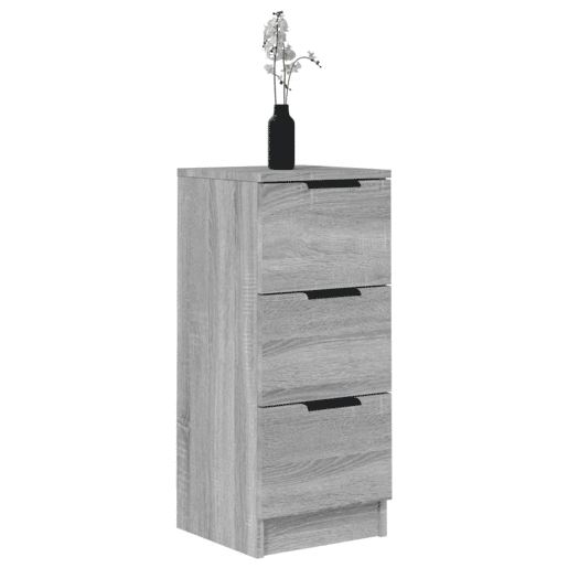 Aparadores - Bufetes - Móveis de apoio 2 pcs 30x30x70 cm madeira processada sonoma cinza pt5136