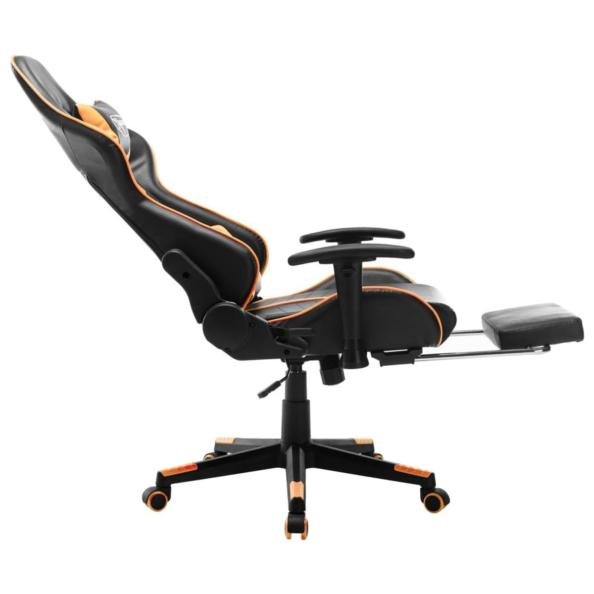 Silla gaming soul altura regulable con reposapiés negro/naranja 123-133x67x61 cm
