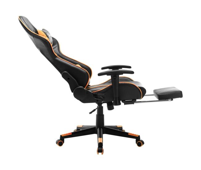 Silla gaming soul altura regulable con reposapiés negro/naranja 123-133x67x61 cm