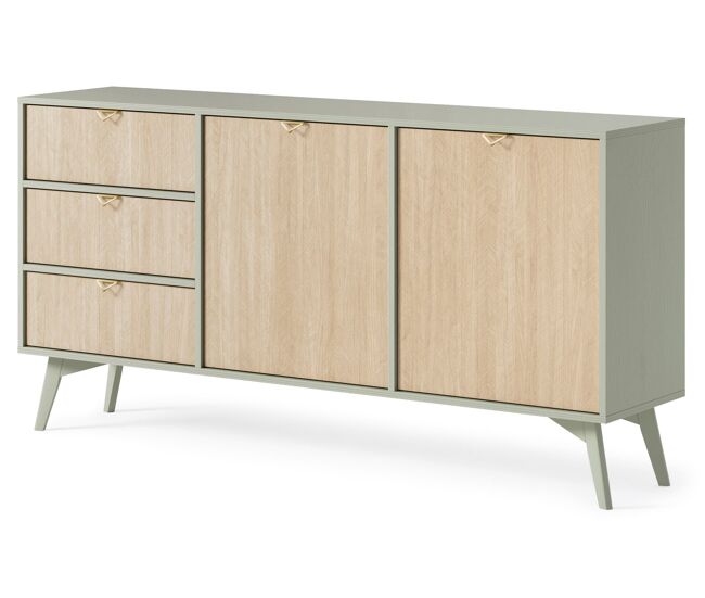 Aparador forest 158x38x80 beige, verde