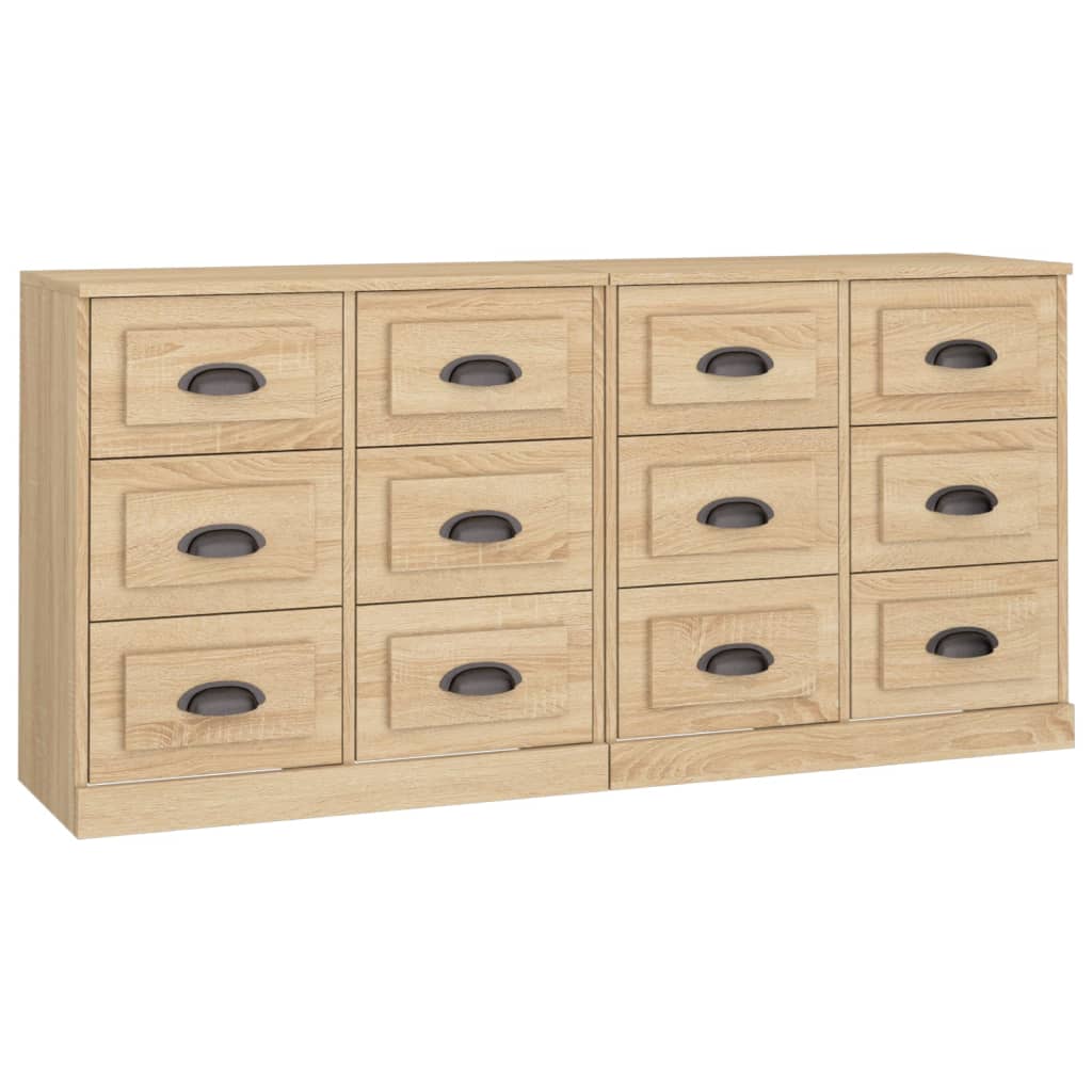 Aparador - Mueble de almacenamiento 2 uds 70 Madera Clara