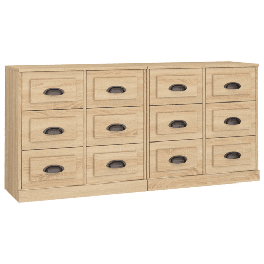 Aparadores - Bufetes - Móveis de apoio 2 pcs derivados de madeira carvalho sonoma pt5089