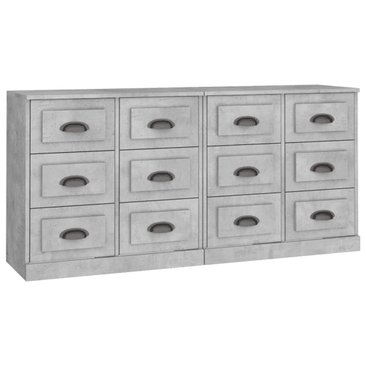 Aparadores - Bufetes - Móveis de apoio 2 pcs derivados de madeira cinzento cimento pt5120