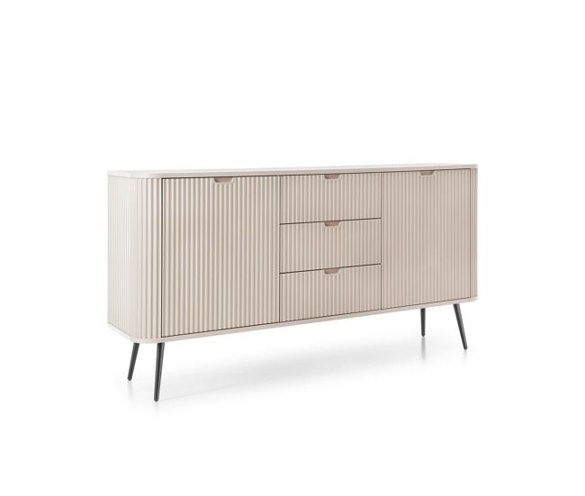 Aparador zova 168x39x87 beige, negro