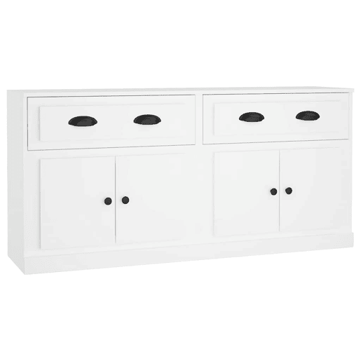 Aparadores - Bufetes - Móveis de apoio 2 pcs derivados de madeira branco pt5081
