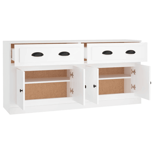 Aparadores - Bufetes - Móveis de apoio 2 pcs derivados de madeira branco pt5081