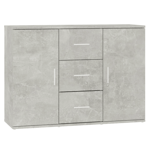 Aparador - Bufete - Móvei de apoio 91x29,5x65 cm derivados de madeira cinza cimento pt2852