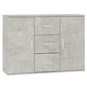 Aparador - Bufete - Móvei de apoio 91x29,5x65 cm derivados de madeira cinza cimento pt2852