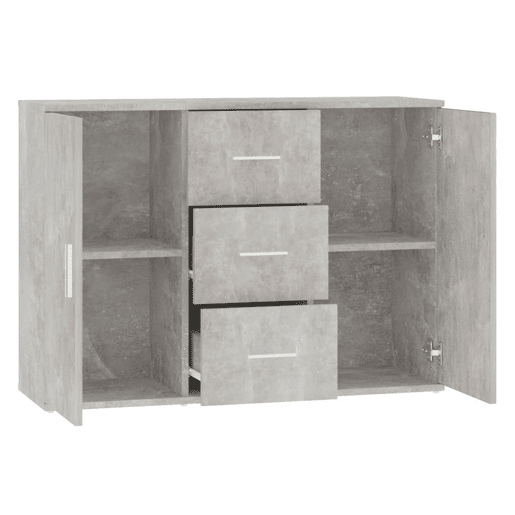 Aparador - Bufete - Móvei de apoio 91x29,5x65 cm derivados de madeira cinza cimento pt2852