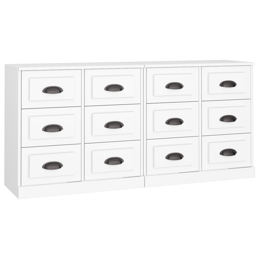 Aparador - Mueble de almacenamiento 2 uds 70 Blanco